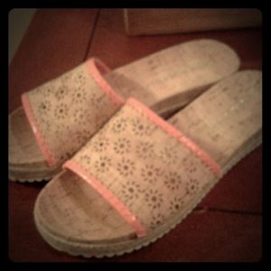 Jack Rogers Floral Espadrille Cork Slides